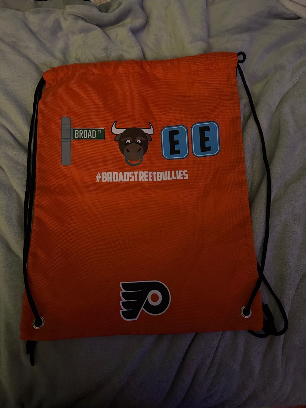 Broad Street Bullies Orange Drawstring Belt Bag